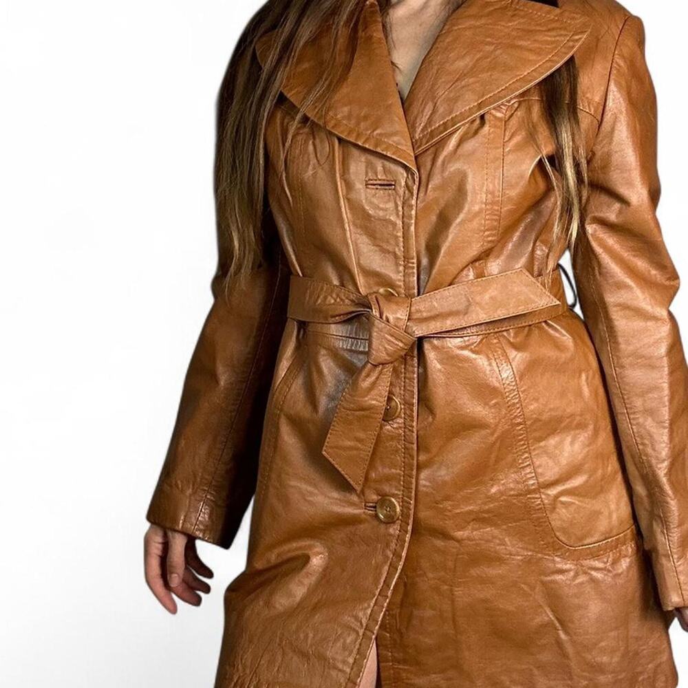 70's Faux Leather Jacket.  Read Description